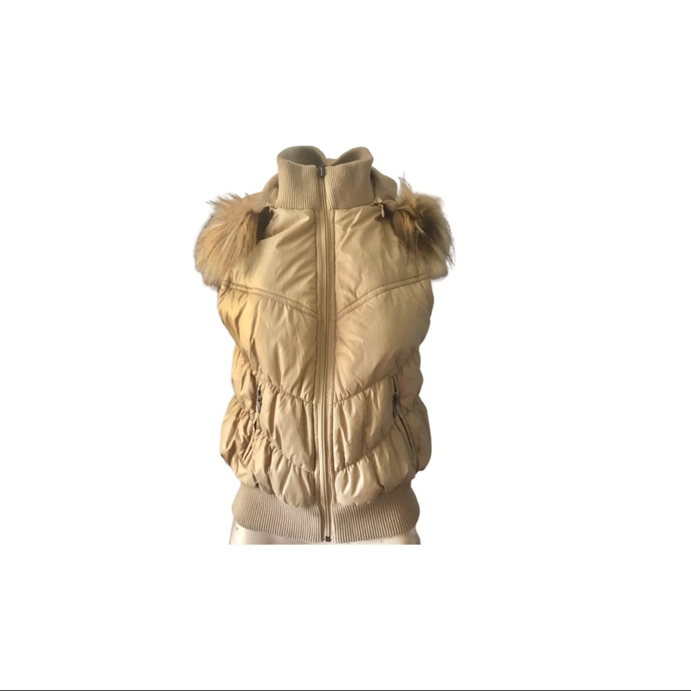 Inc Concepts Puffer Vest w Detachable Fur Hood Sm